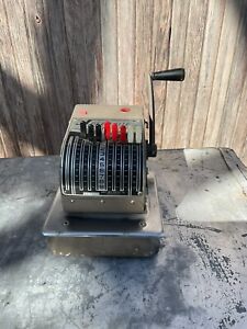 Vintage Check Writer Stamping Machine Speedrite Hall Welter Co 8 80