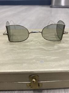 Antique Glass Double D Carriage Railroad Spectacles Eyeglasses Sunglasses
