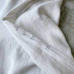 Set Of 2 Vintage French Hand Towels Me Monogram Woven Linen 1800s Farmhouse Cou