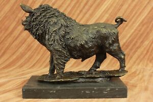 Signed Barye Wild Boar Bronze Art Deco Sculpture Large Figure Figurine Lost Wax