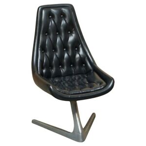 Vintage Original Vladimir Kagan Sculpta Star Trek Swivel Chesterfield Desk Chair
