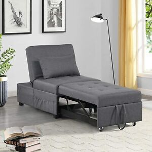 Convertible Sofa Bed Sleeper Chair Leisure Recliner Lounge Couch For Living Room