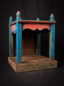 Antique Wooden Indian Temple From India 19th Century