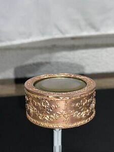 Antique 19th Century French Bronze Gilt Portrait Box Jewelry Casket Rare