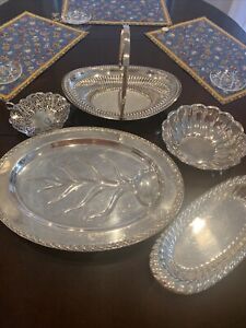 Mixed Lot Of 5 Silver Plated Epns Reed Barton International Serving Dishes