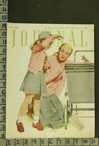 1947 Decor Nursery Baby Carriage Doll Fashion Rattle Illus Parker Cover Rm44