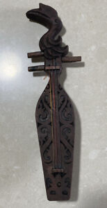 Little Borneo Antique Southeast Asia Brown Wood Craft String Instrument Sapeh