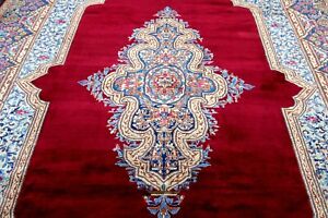 10x13 1960 S Exquisite Mint 300 Kpsi Hand Knotted Vegetable Dye Wool Kermann Rug
