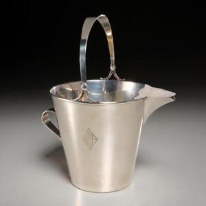 Vtg Whiting Sterling Silver Milk Pail Pitcher Jug 20th C