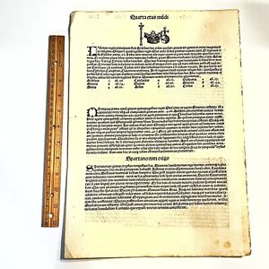 Late 1500 S Book Leaf Authentic Medieval Manuscript Paper Page Old Art Decor