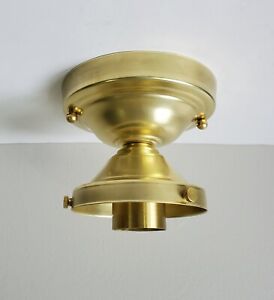 New Ceiling Light Fixture 3 25 Or 4 Inch Holder Natural Brass Fitter