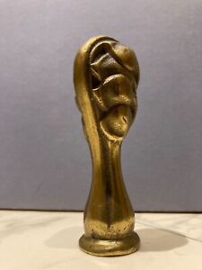 Early 20thc Art Nouveau French Sculptural Gilt Bronze Wax Desk Seal Intaglio