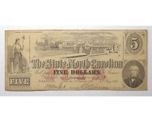 1863 North Carolina Currency Raleigh Civil War 3854