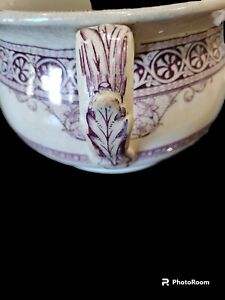 Made In 1875 Powell Bishop P B Antique Chamber Pot Pompeii Pattern