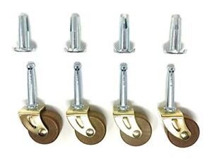 Small 1 1 4 Hardwood Casters Pack Of 4 Vintage Antique Furniture Casters