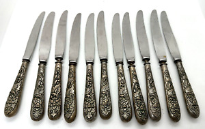 Large Lot 11 Yogya Djokja 800 Silver Knives Silverware 764g Indonesia Sheffield