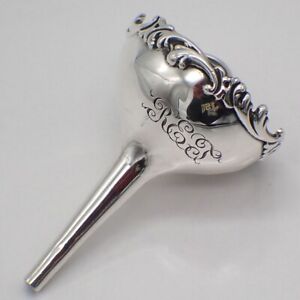 Small Funnel Scroll Border Sterling Silver Frank Whiting Mono Ret
