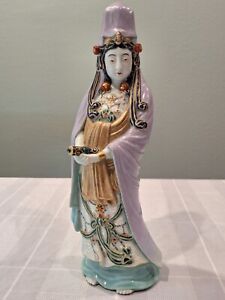 Antique Japanese Meiji Period Porcelain Kwan Yin Figurine Excellent Condition