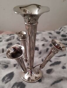 Victorian Epergne 4 Trumpets Silver Plated Mint Must See 