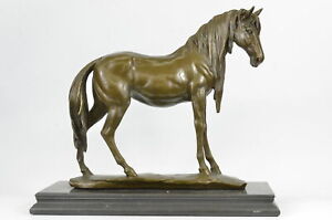 Original Signed Arabian Horse Race Racing Bronze Sculpture Statue Very Large