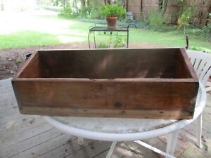 Primitive Handmade Wood Box Dovetailed Refurbished To Hold Wooden Bowls 
