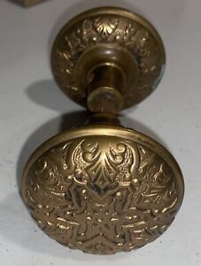 Antique Cast Bronze Or Brass East Lake Doorknob Set 2 1 4 Shipping