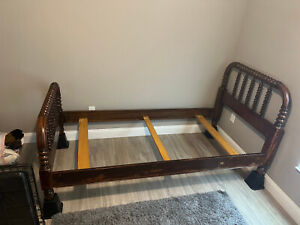 Antique Vintage Spindle Spool Twin Bed Frame By Cavalier Solid Wood