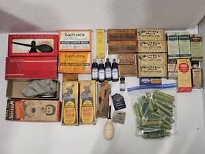Huge Lot Antique Druggist Pharmacy Apothecary Bottles Boxes Dewitt S Garfield S