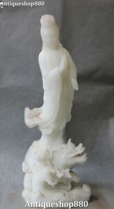 Rare China Glass Glaze Dragon Kwan Yin Kuan Yin Guanyin Quan Yin Goddess Statue
