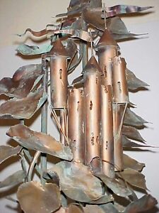 Famous C Jere Huge Standing Copper Leaves W Castle Water Fountain Mid Century