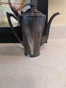 Silverplate Lidded Coffee Pot Marked Ps Co Sheffield Antique Vintage Victorian
