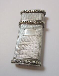 Antique Engraved Silver Etui Needle Case 1826 England