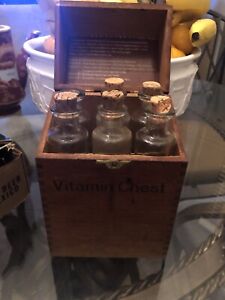 Antique Vitamin Chest With Original Bottles