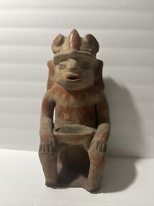 Rare Aztec Mayan Pre Columbian Style Nicaragua Clay Figurine 13 5 