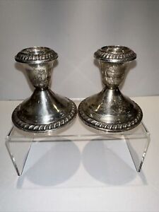 Gorham Sterling Silver Candlesticks Pair 839 Candle Holders