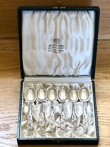 Vintage Mylius Brodrene Tele 830s Silver Demitasse Spoons Set Of Six