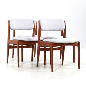 Erik Buch Mid Century Danish Teak Dining Chairs Set Of 4