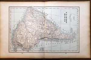 1893 Antique Columbian World S Fair Atlas Map South America Excellent Detail