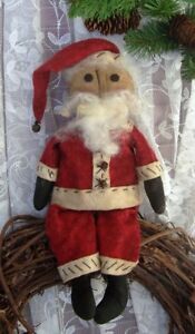 Pattern Primitive Santa Doll Folk Art Country Christmas