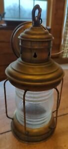 Vintage Phil R Hinkley Co Nautical Hanging Pendant Light Fixture Lantern