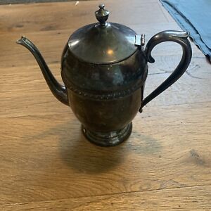 F B Rogers Silver Co Vintage Silver Plated Antique Teapot Coffee Pot