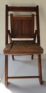 Vintage Antique Child S Children S Wood Wooden Folding Chair 24 High Kids Chair
