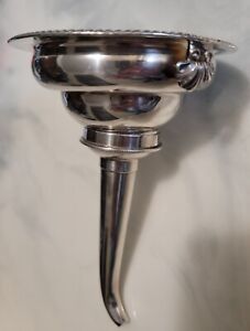 English Sterling Silver Silver Plate Wine Funnel Signed Marked 1930 S