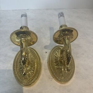 Brass Wall Sconce Pair 