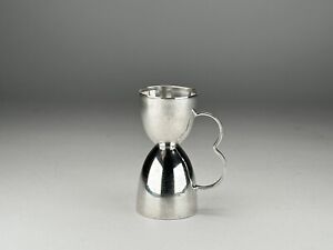 Vintage 1950 S Mexican Sterling Silver Cocktail Double Jigger Shot Measure