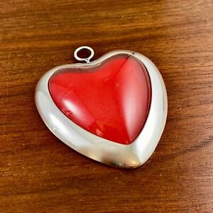 Rare Gorham Sterling Silver Picture Frame Ornament Puffy Heart No Monogram