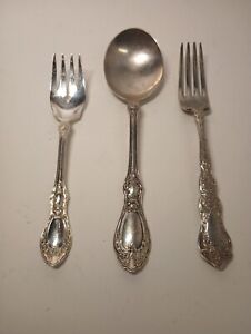 Vintage 1847 Rogers Bros Xs Triple Silver Plate Serving Spoon 2 Forks