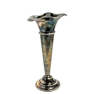 Antique Mappin Webb Silver Trumpet Vase Princes Plate Sheffield London 1920
