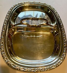 Lot 4 Silver Plate Handled Tray And Decorative Plates Rogers Oneida Accent