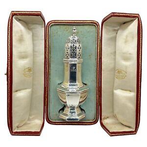 Stunning Cased Boxed Sterling Silver Sugar Shaker Caster London 1910 